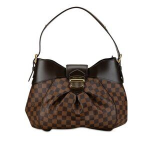 LOUIS VUITTON Authentic Brown Damier Leather Shoulder Bag